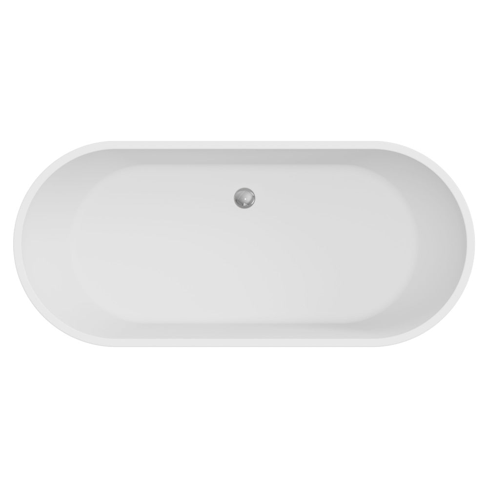 Koko Freestanding Acrylic Bath, 1680mm, Matt White