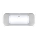 Delta Back-To-Wall Acrylic Bath with Overflow, Gloss White, 1500mm