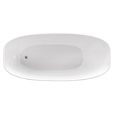 Athenia Freestanding Acrylic Bath with Overflow, Gloss White, 1700mm