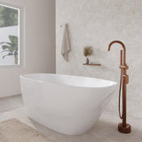 Athenia Freestanding Acrylic Bath with Overflow, Gloss White, 1700mm
