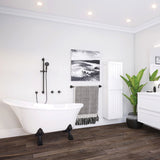Clawfoot Freestanding Acrylic Bath, Matt Black Feet, 1500mm