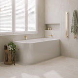 Hustle Left-Hand Multi-Fit Acrylic Bath with Overflow, 1500mm