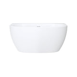 Keeto Back-To-Wall Acrylic Bath with Overflow, 1300mm