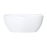 Keeto Back-To-Wall Acrylic Bath with Overflow, 1500mm