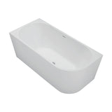 Isabella Right-Hand Acrylic Corner Bath with Overflow, Matt White, 1500mm
