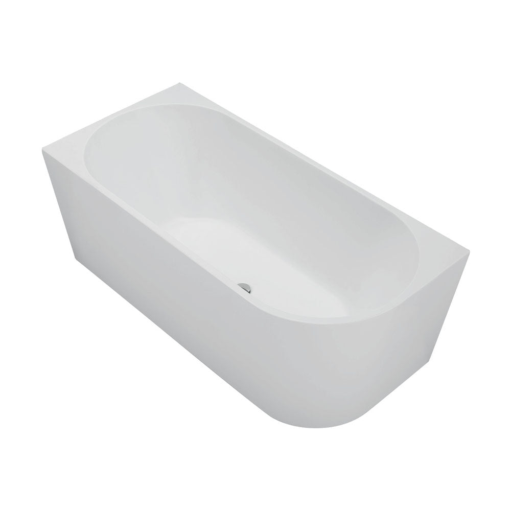 Isabella Right-Hand Acrylic Corner Bath, Matt White, 1500mm