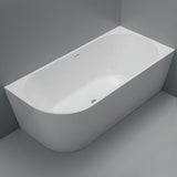Isabella Left-Hand Acrylic Corner Bath with Overflow, Matt White, 1700mm