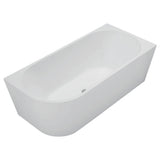 Isabella Left-Hand Acrylic Corner Bath, Matt White, 1700mm