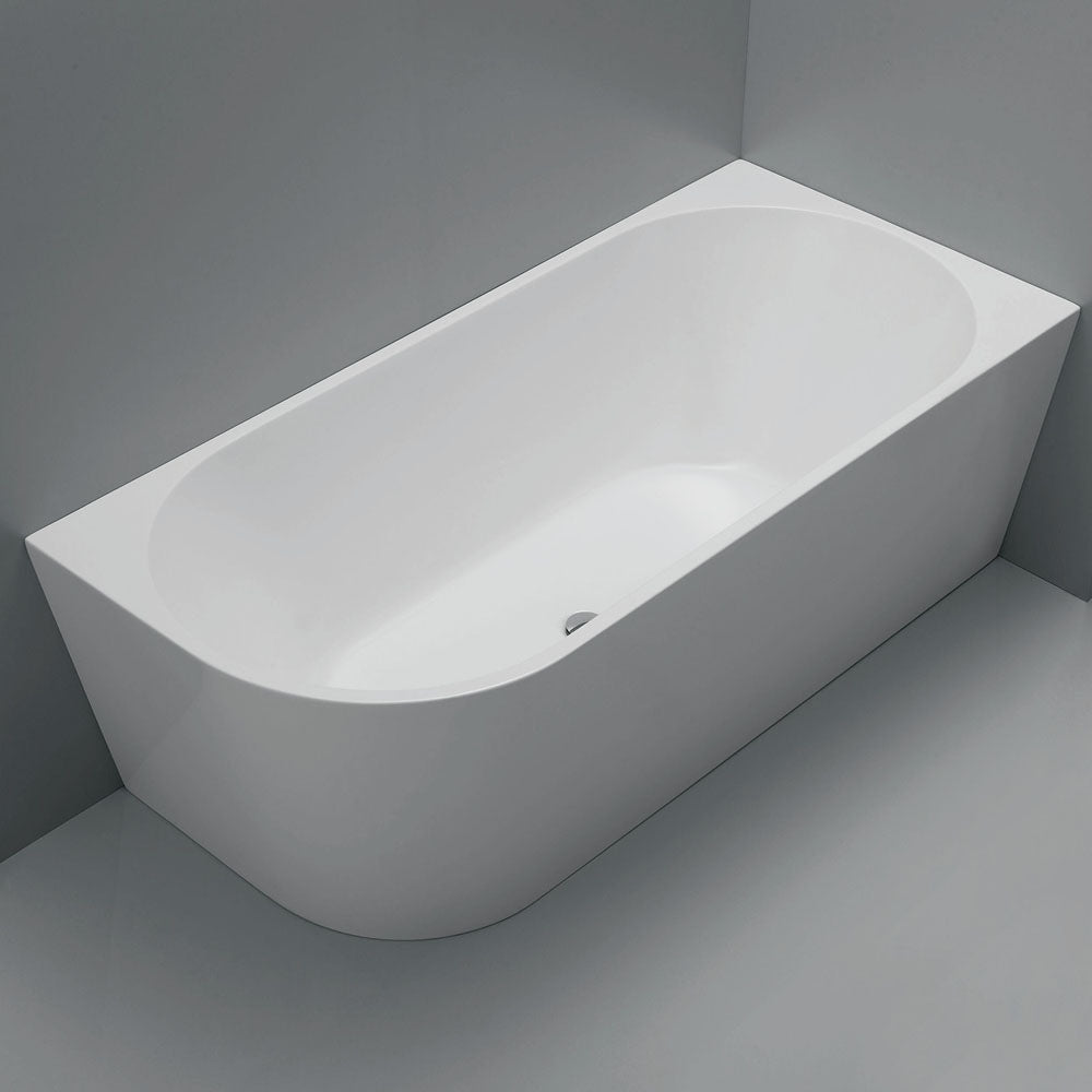 Isabella Left-Hand Acrylic Corner Bath, Matt White, 1700mm
