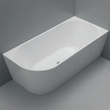 Isabella Left-Hand Acrylic Corner Bath, Matt White, 1700mm