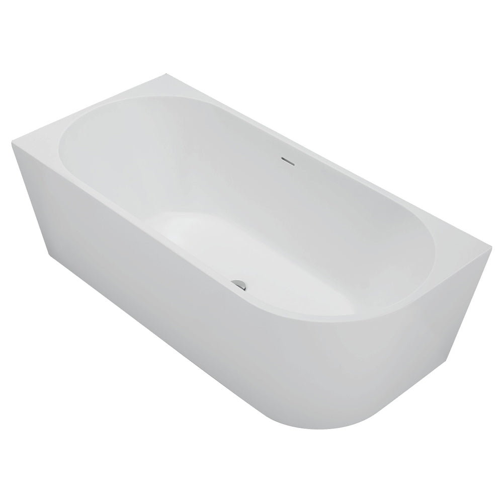 Isabella Right-Hand Acrylic Corner Bath with Overflow, Matt White, 1700mm