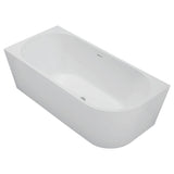 Isabella Right-Hand Acrylic Corner Bath with Overflow, Matt White, 1700mm