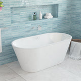 Austin Freestanding Acrylic Bath with Overflow, 1500mm