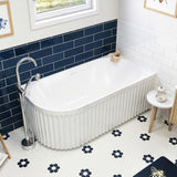 Eleanor Left-Hand Corner Acrylic Bath with Overflow, 1500mm