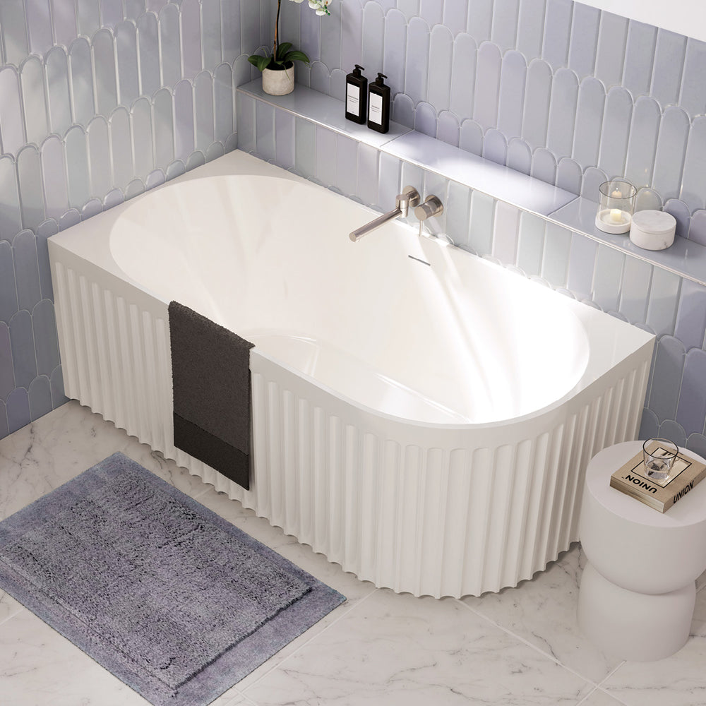 Eleanor Right-Hand Corner Acrylic Bath with Overflow, 1500mm
