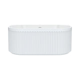 Eleanor Back-To-Wall Acrylic Bath with Overflow, 1500mm