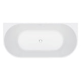 Eleanor Back-To-Wall Acrylic Bath with Overflow, 1700mm