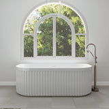 Eleanor Back-To-Wall Acrylic Bath with Overflow, 1700mm