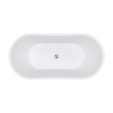 Windsor Freestanding Acrylic Bath with Overflow, 1500mm, Gloss White
