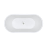 Windsor Freestanding Acrylic Bath with Overflow, 1500mm, Matt Black