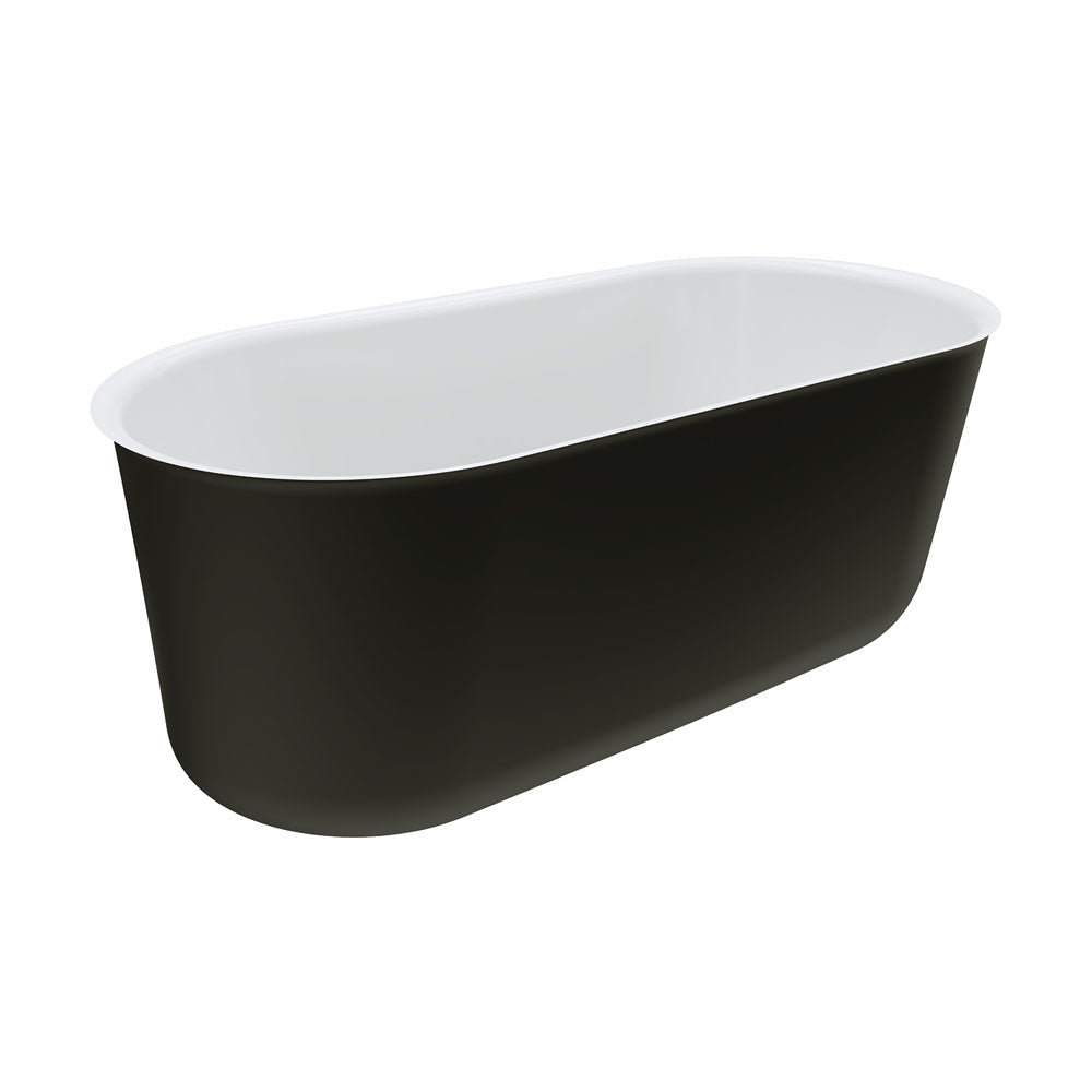Windsor Freestanding Acrylic Bath, 1500mm, Matt Black