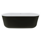 Windsor Freestanding Acrylic Bath with Overflow, 1700mm, Matt Black