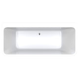 Delta Back-To-Wall Acrylic Bath with Overflow, 1700mm