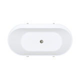 Aluca Freestanding Bath, 1500mm Matt Olive with Brushed Nickel Legs with overflow