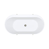 Aluca Freestanding Bath, 1500mm Matt Rouge with Brushed Nickel Legs with overflow