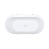 Aluca Freestanding Bath, 1500mm Matt Rouge with Chrome Legs with overflow