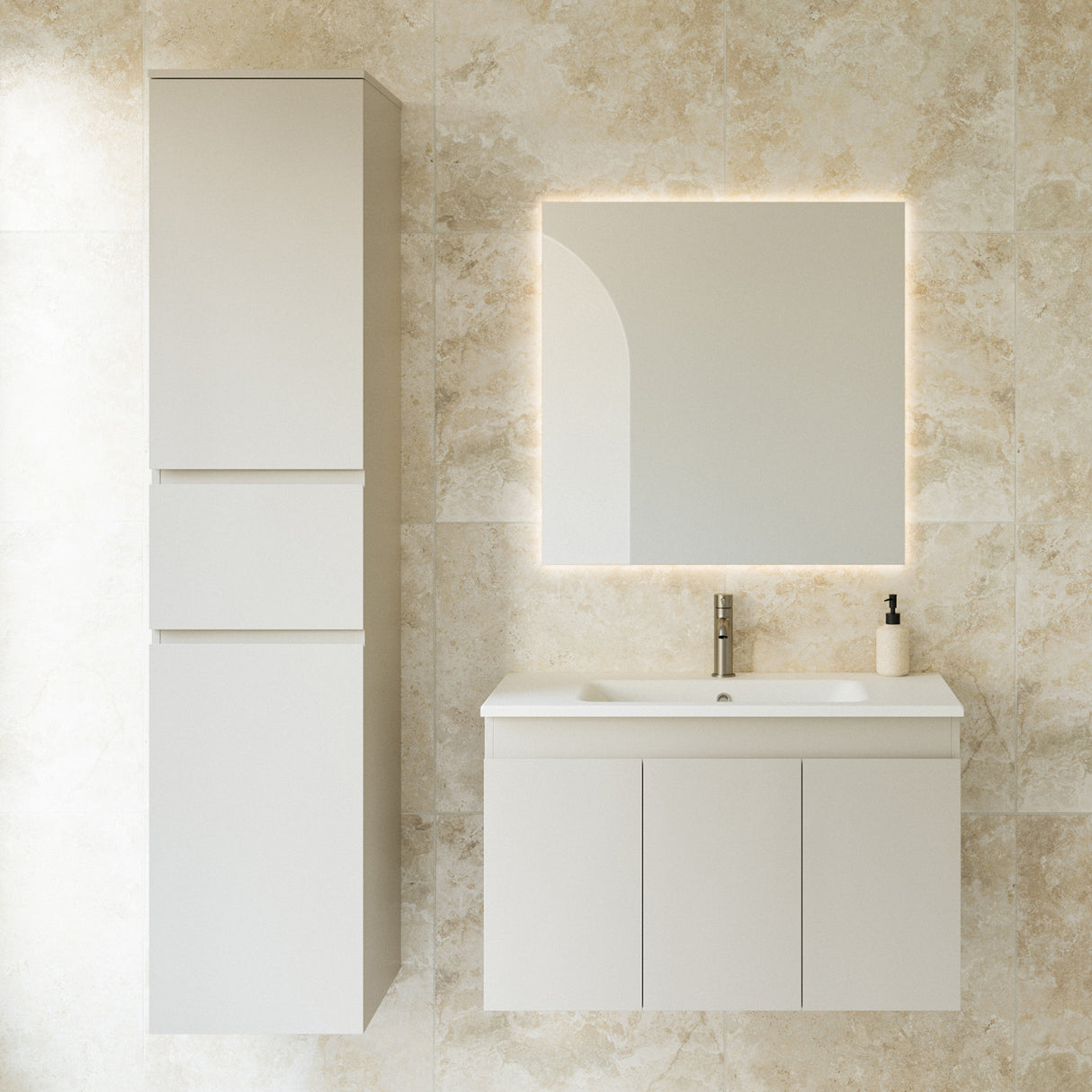 Fraser Tallboy 400mm Wall Hung Platinum Collection