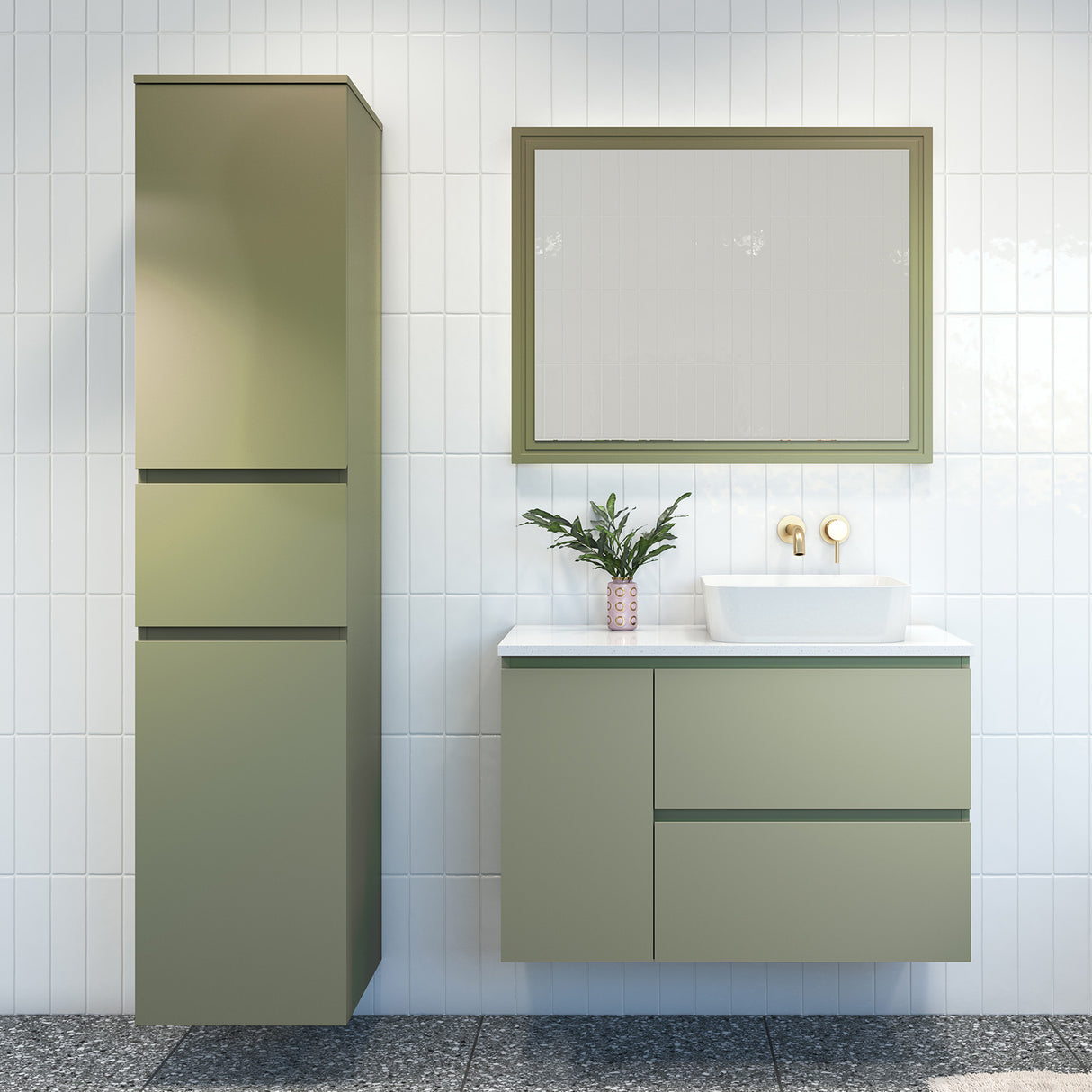 Fraser Tallboy 400mm Wall Hung Platinum Collection