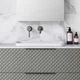 A lifestyle image of Timberline's George Basin 600mm White Gloss