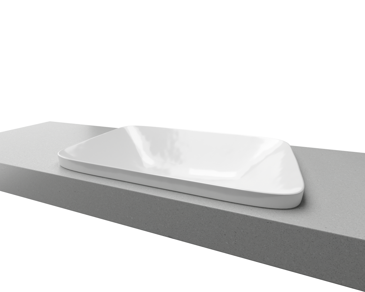 An image of Timberline's George Basin 600mm White Gloss