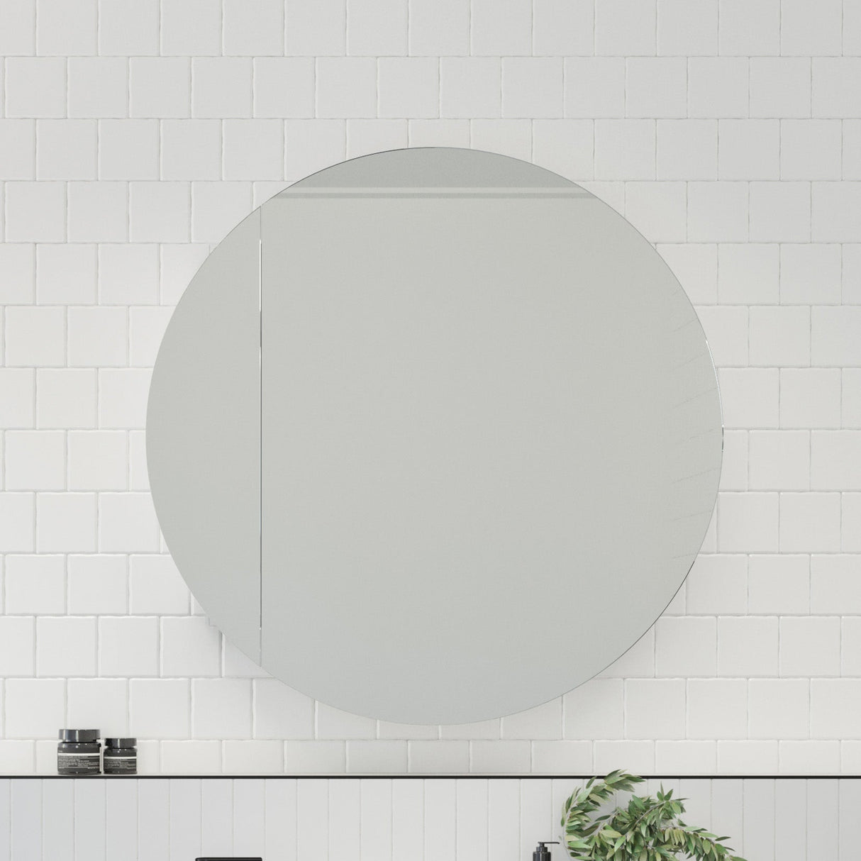 Havana Mirror Cabinet 900mm Single Door Gold Collection (HAV-SC-900-S-G)