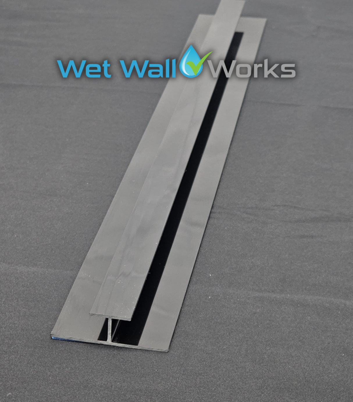 H Trim - Black - for Wet Wall Panels - 2400mm (h)