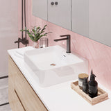 A lifestyle image of Timberline's Iconic Basin 500mm White Gloss