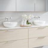 A lifestyle image of Timberline's Jessie Basin 320mm White Gloss