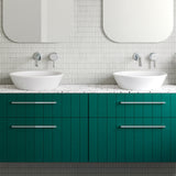 A lifestyle image of Timberline's Jupiter Basin 450mm White Gloss