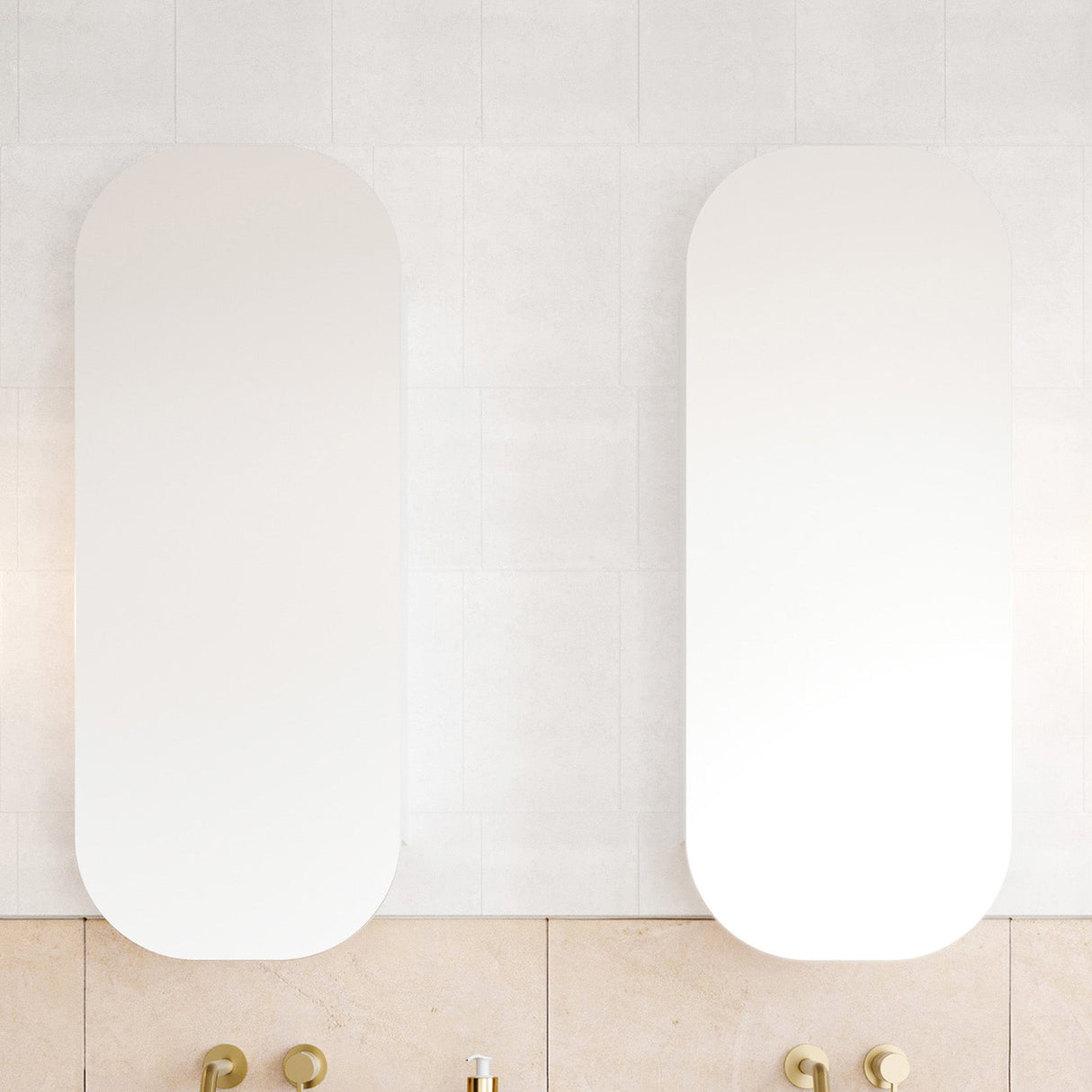 Jazz Arch Mirror Cabinet 400mm Single Door Gold Collection (JZA-SC-400-S-G)