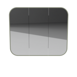 Jazz Arch Frame Mirror Cabinet 1230mm Three Door Platinum Collection (JZAF-SC-1230-3-P)