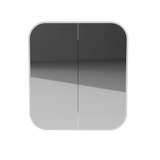 Jazz Arch Frame Mirror Cabinet 930mm Double Door Platinum Collection (JZAF-SC-930-D-P)