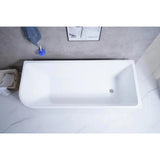 Casey Left Corner 1700 Bath Gloss White
