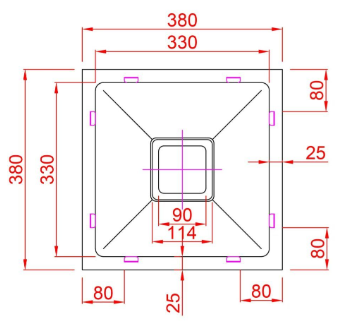 Single Square Bowl Stainless Steel Kitchen Sink Square Waste KSS-330
