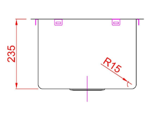 Single Square Bowl Stainless Steel Kitchen Sink Square Waste KSS-330