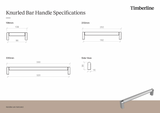 Knurled Bar 330mm Chrome Handle