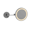 3x Magnification Chrome Wall Mounted Shaving Mirror, 250mm Diameter with Concealed Wiring