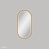 Empire LED Matt Black Framed Mirror, 450 x 900mm
