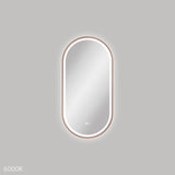 Empire LED Brushed Copper Framed Mirror, 450 x 900mm