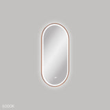 Empire LED Brushed Copper Framed Mirror, 450 x 900mm